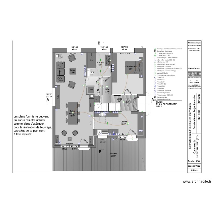 ROBIN_PLAN ELEC_IND A_LE CHENNE. Plan de 0 pièce et 0 m2