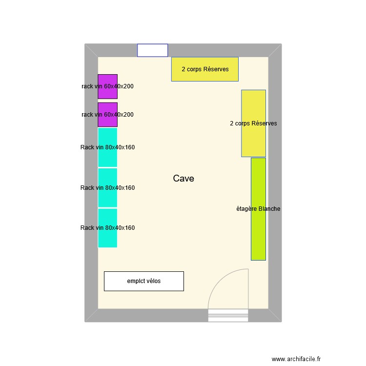 cave v1. Plan de 1 pièce et 17 m2