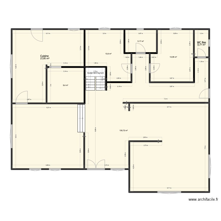 Maison Duplex Ripa *Rc + N1*. Plan de 12 pièces et 414 m2