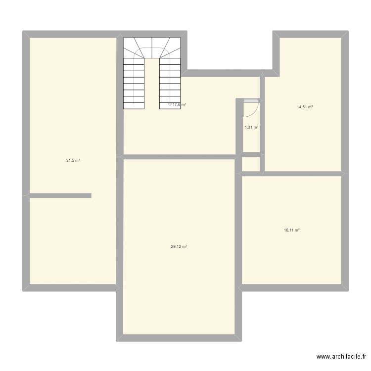 dessin batiment. Plan de 6 pièces et 110 m2