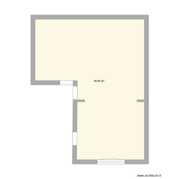 SEJOUR 2. Plan de 1 pièce et 41 m2