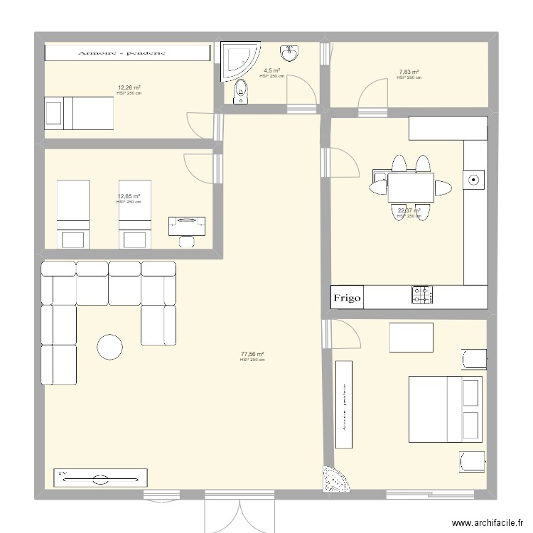 plans'rania. Plan de 6 pièces et 137 m2