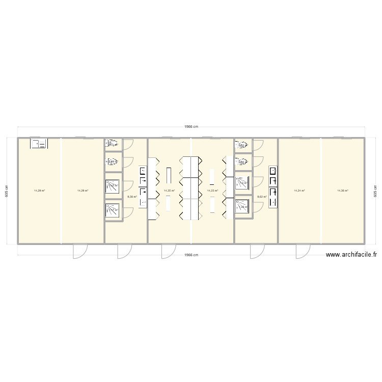 EGCS CHANTIER FRANCHEVILLE. Plan de 16 pièces et 114 m2