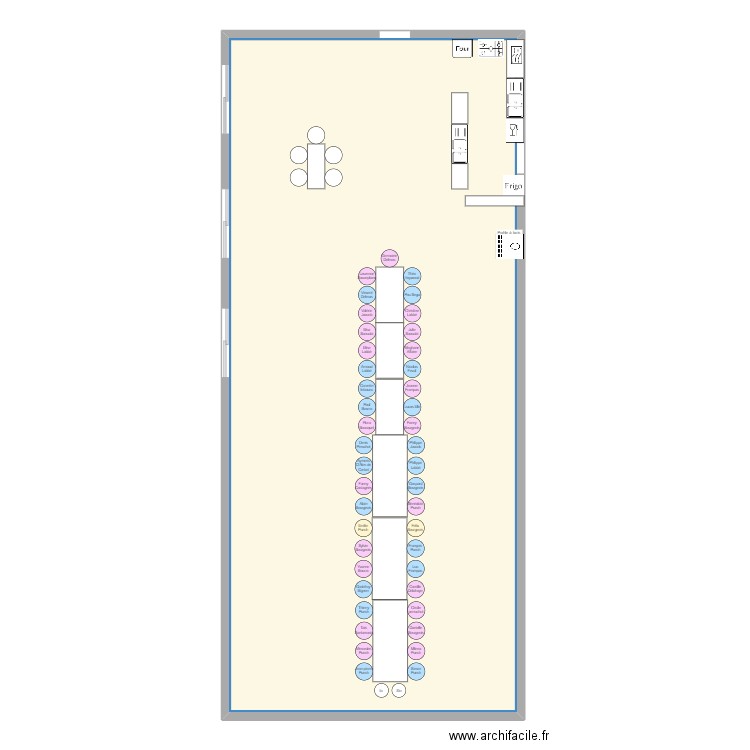 Plan de table Mariage Civil. Plan de 1 pièce et 159 m2