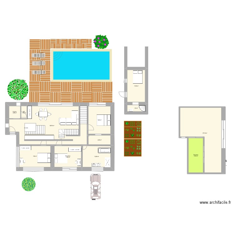 terrsse LOC 2024 2. Plan de 12 pièces et 174 m2