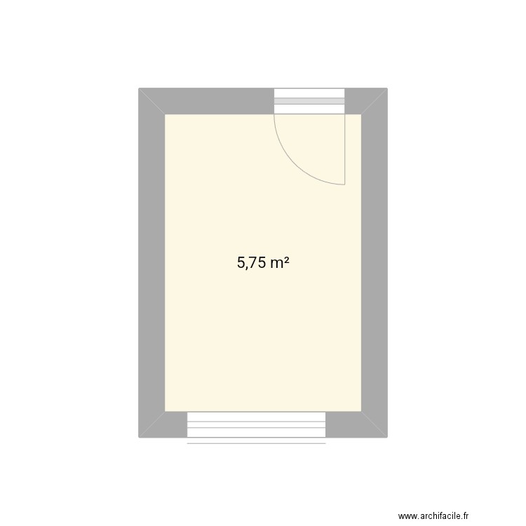 Cuisine. Plan de 1 pièce et 6 m2