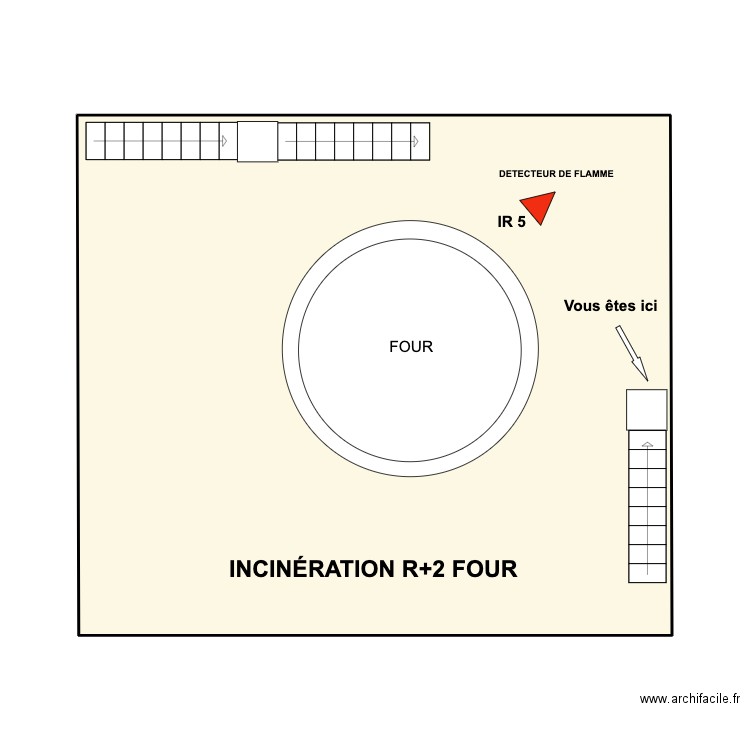 INCINERATION FOUR R+2 (1). Plan de 1 pièce et 51 m2