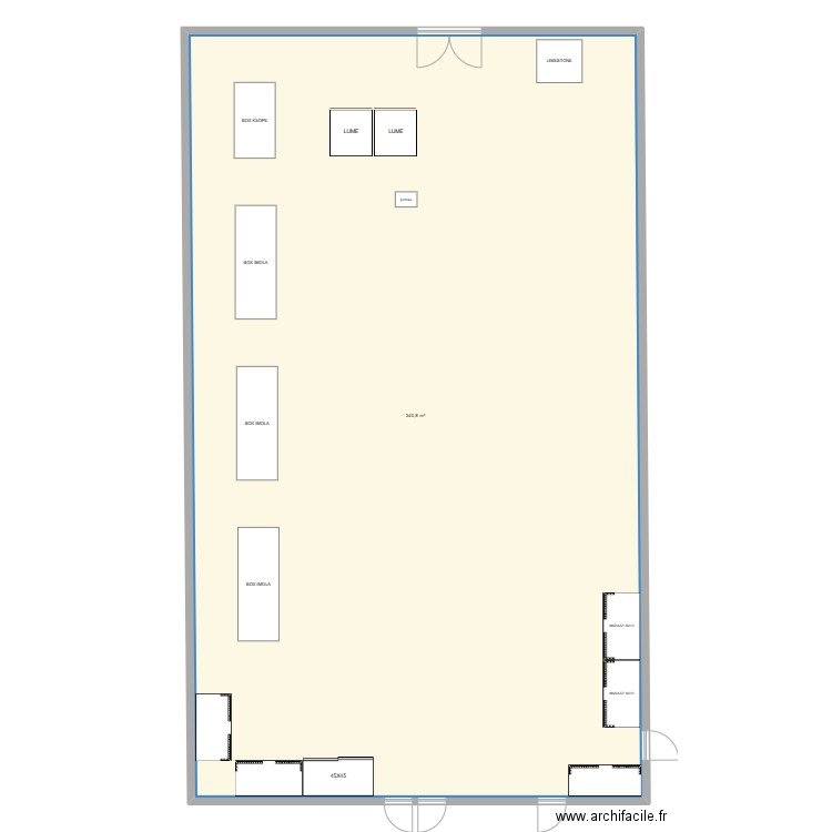 Plan. Plan de 1 pièce et 341 m2