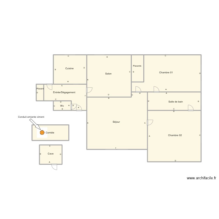 761300099. Plan de 12 pièces et 45 m2