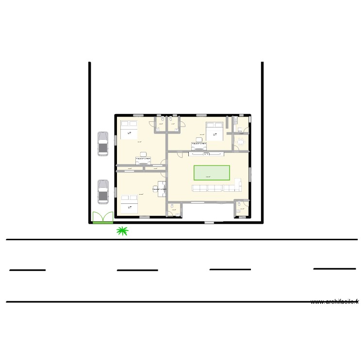 PIAN. Plan de 11 pièces et 267 m2