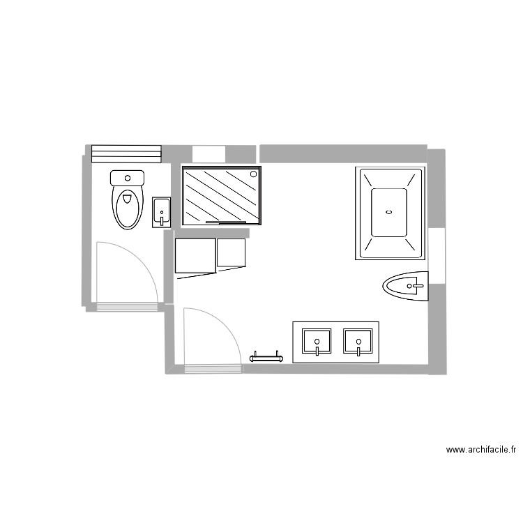 salle de bain perras6. Plan de 0 pièce et 0 m2