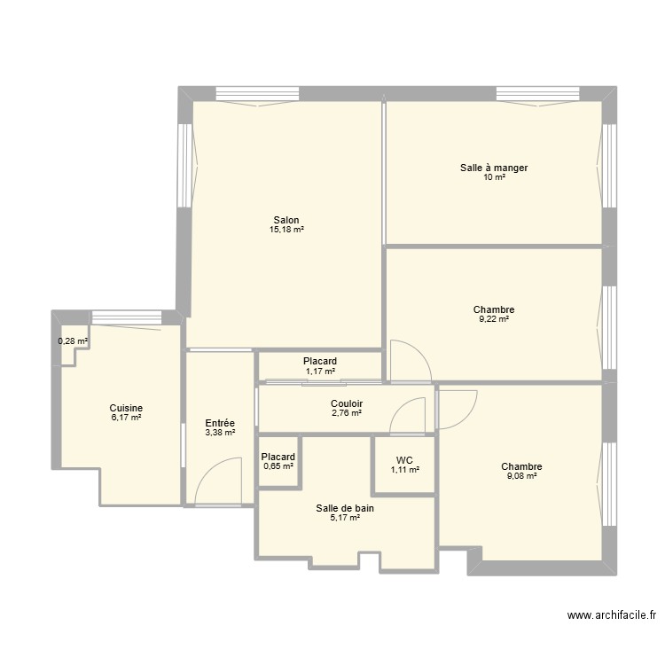 AppartMontrouge. Plan de 12 pièces et 64 m2