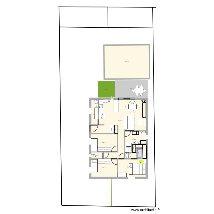 Maison BON plan. Plan de 13 pièces et 137 m2