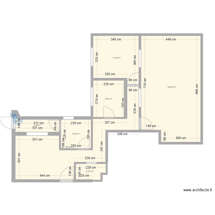 ZAID. Plan de 7 pièces et 86 m2