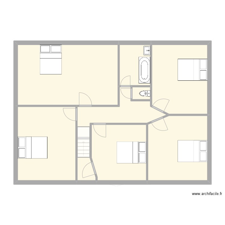 CROUZILLAT. Plan de 16 pièces et 168 m2