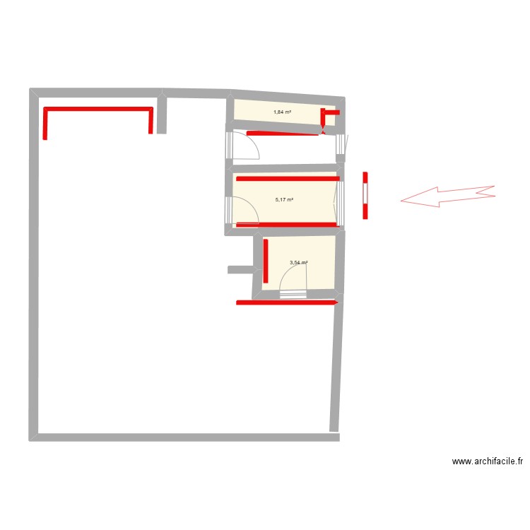 regine Meseguer 04. Plan de 3 pièces et 11 m2