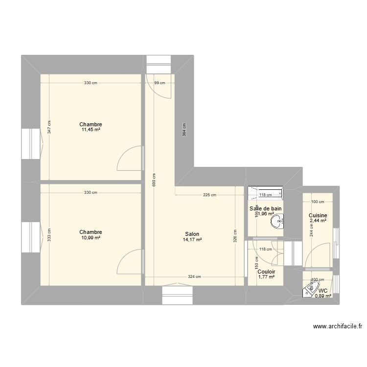 Bartolozzi - PO - Corte. Plan de 7 pièces et 44 m2