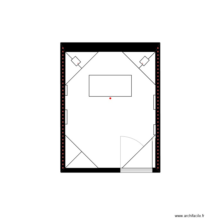 Plan Finale. Plan de 1 pièce et 8 m2