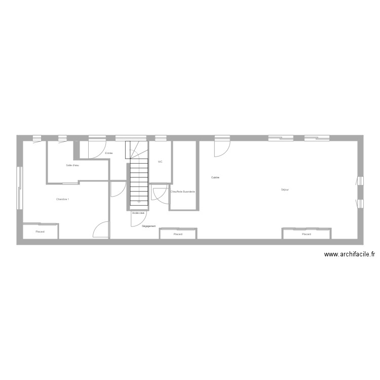 Chavanne niv 1. Plan de 10 pièces et 83 m2