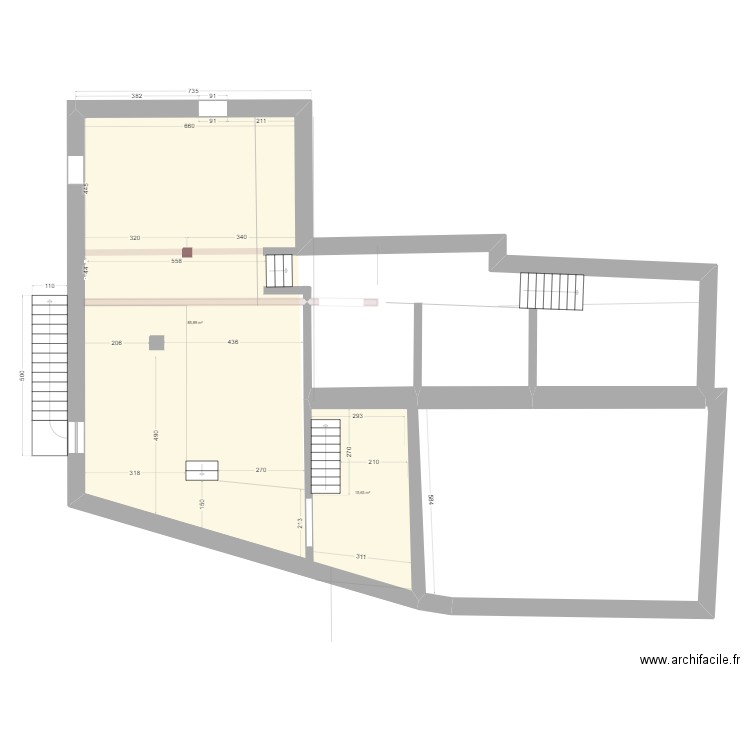 Grandson 2_sous-sol_actuel_final. Plan de 0 pièce et 0 m2