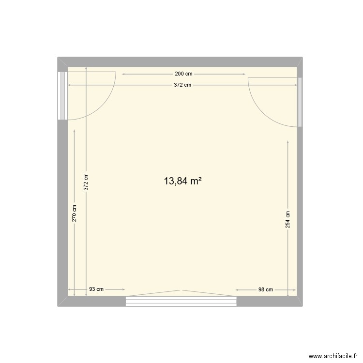 cuisine Logonna. Plan de 1 pièce et 14 m2