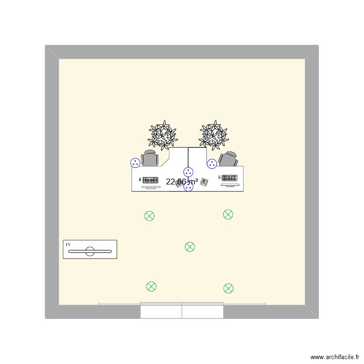 Maquette Stand GRCT. Plan de 1 pièce et 23 m2