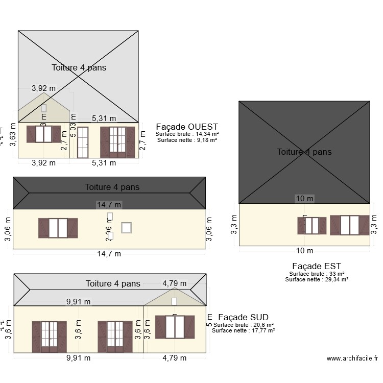 ST BONNET. Plan de 0 pièce et 0 m2