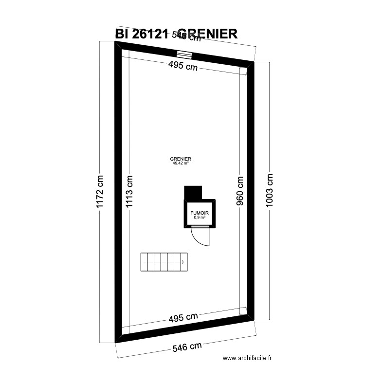 BI 26121. Plan de 22 pièces et 267 m2