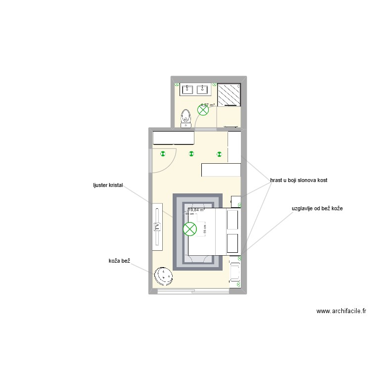 zadatak4. Plan de 2 pièces et 24 m2