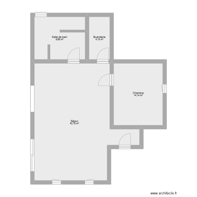 Démo. Plan de 4 pièces et 71 m2