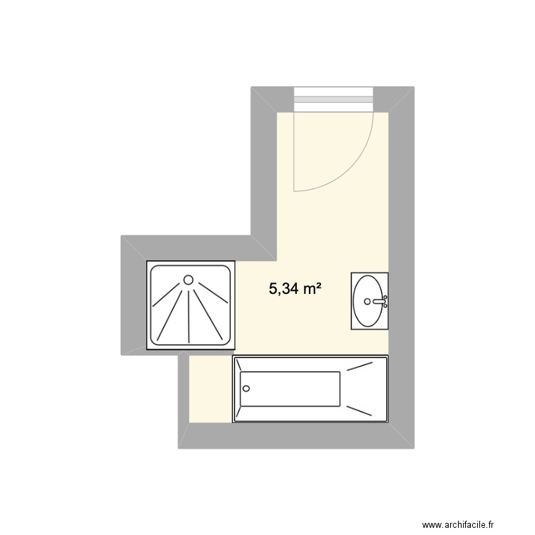 Foulon Avant . Plan de 1 pièce et 5 m2