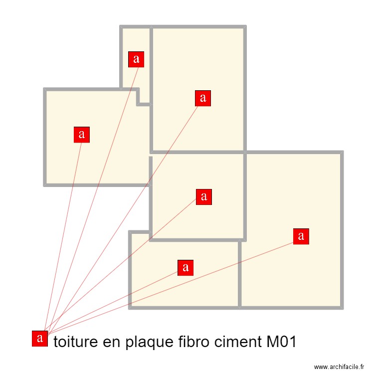 TOITURE  CABIROU. Plan de 5 pièces et 72 m2