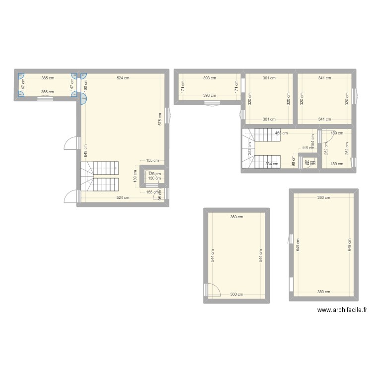 MaisonBibi. Plan de 11 pièces et 134 m2