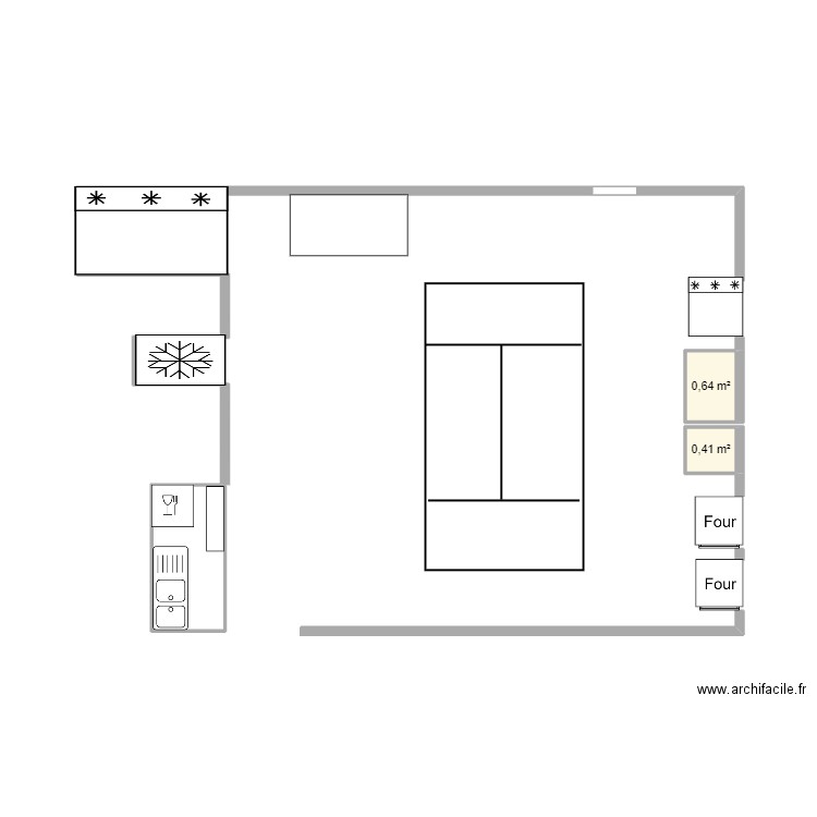 labo napoleon . Plan de 3 pièces et 3 m2