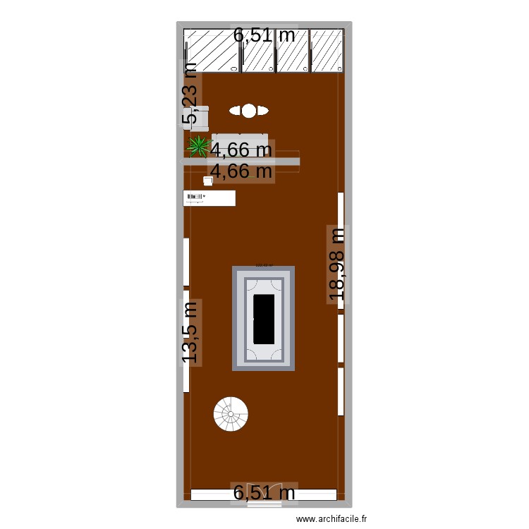 l'heritage. Plan de 1 pièce et 122 m2