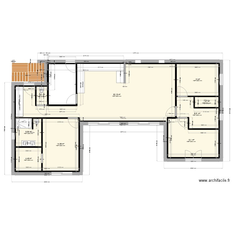 Maison nouvelle Eymet  devis. Plan de 9 pièces et 106 m2