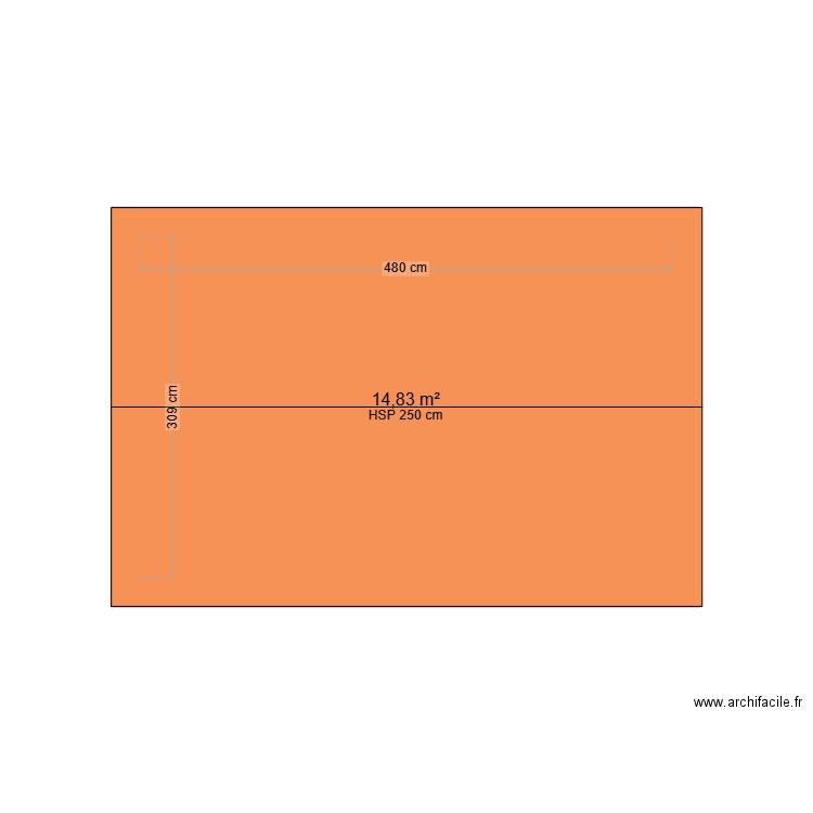 n48. Plan de 1 pièce et 15 m2