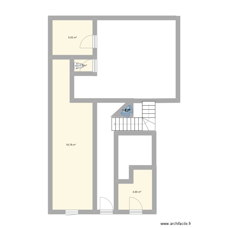 LOCLA PASSAGE ELEC . Plan de 5 pièces et 31 m2