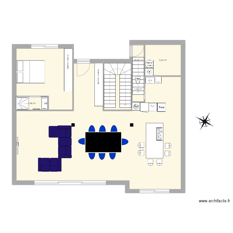 TilleulsRDC. Plan de 4 pièces et 11 m2