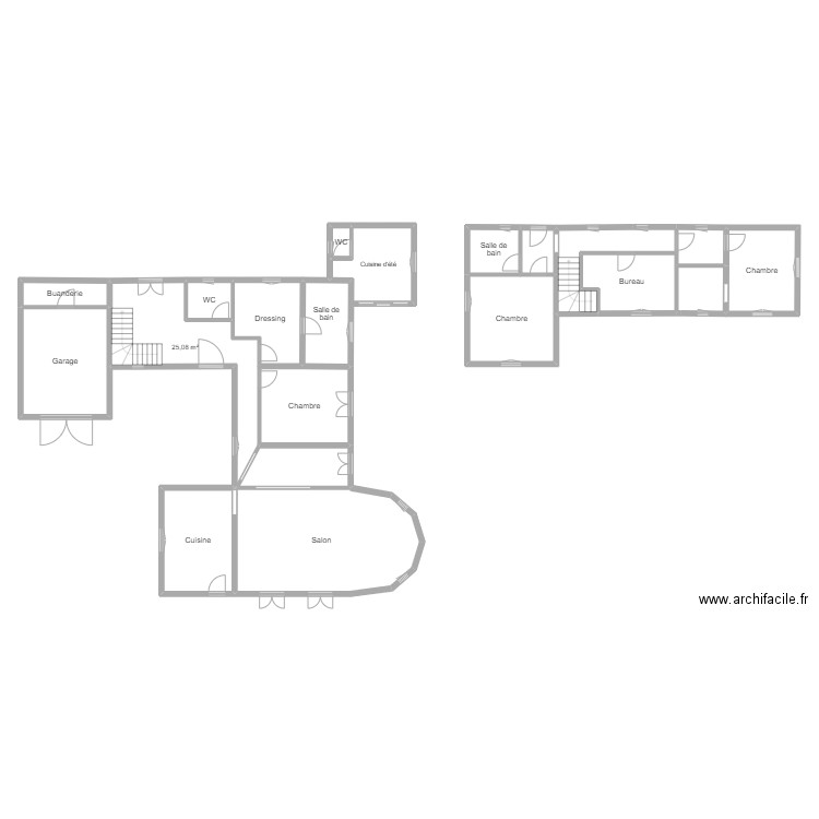 51109. Plan de 19 pièces et 224 m2