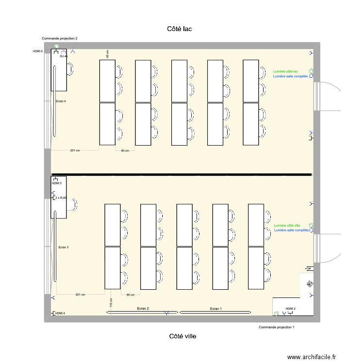 Salle Oxygène 3. Plan de 1 pièce et 123 m2