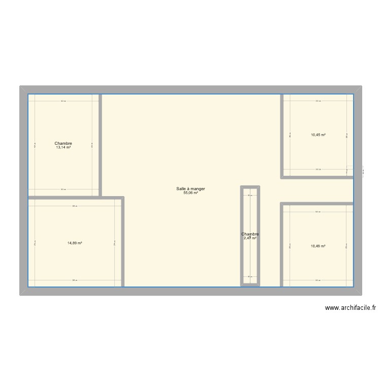 plan 110 primea. Plan de 6 pièces et 165 m2