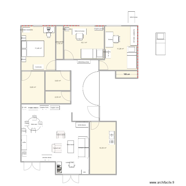 robinsonv3. Plan de 9 pièces et 58 m2