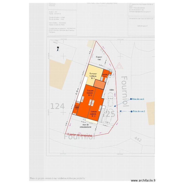 plan de masse 2. Plan de 0 pièce et 0 m2