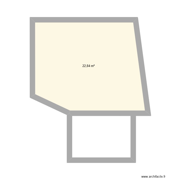 Marcelis. Plan de 1 pièce et 23 m2