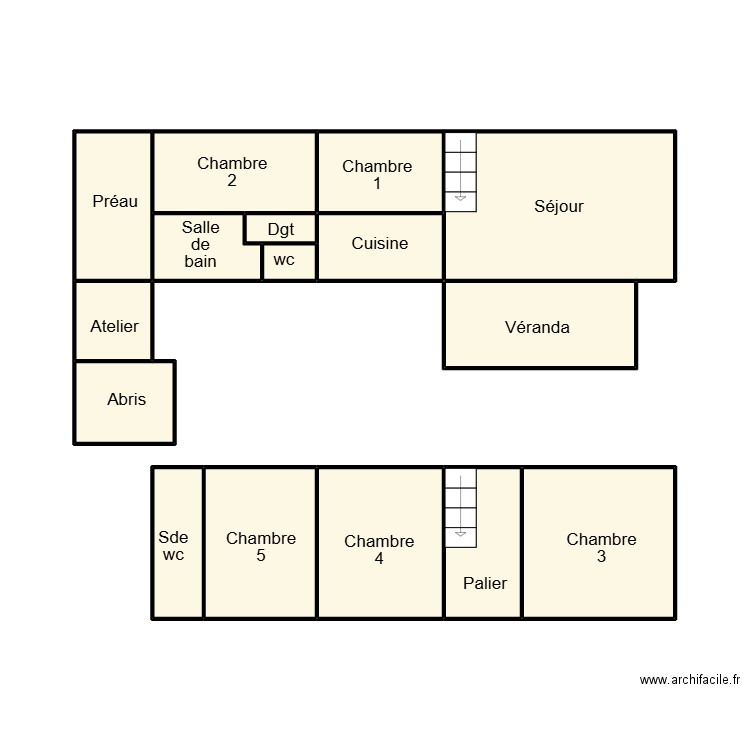 PLOZEVET GAZAGNE. Plan de 16 pièces et 35 m2