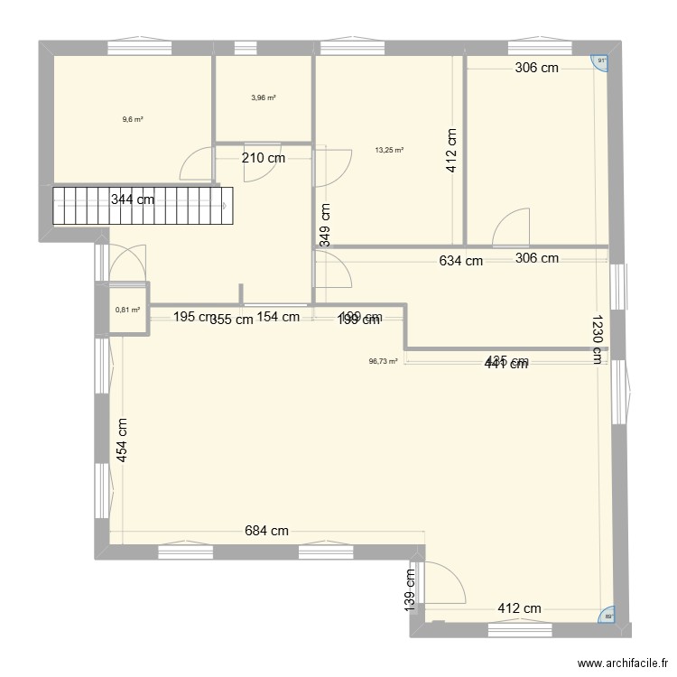 Projet Plan 2. Plan de 5 pièces et 124 m2