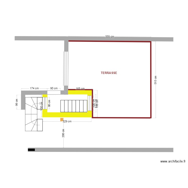 Projet 3 Molenbeek Terrasse à 200cm 5.11.24 V3.3. Plan de 0 pièce et 0 m2