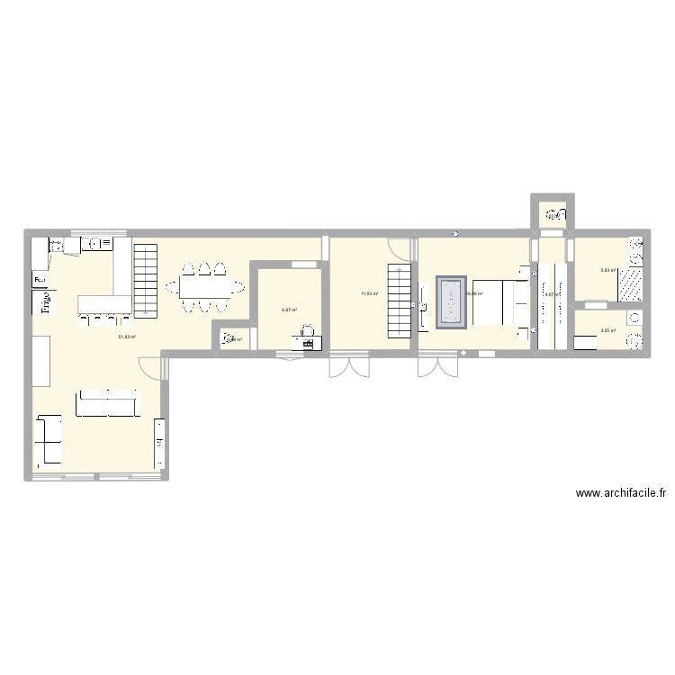 Chambre . Plan de 14 pièces et 203 m2