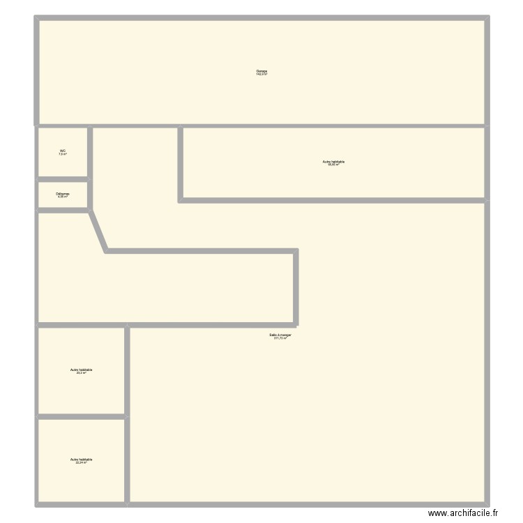 salon esthetic . Plan de 7 pièces et 637 m2